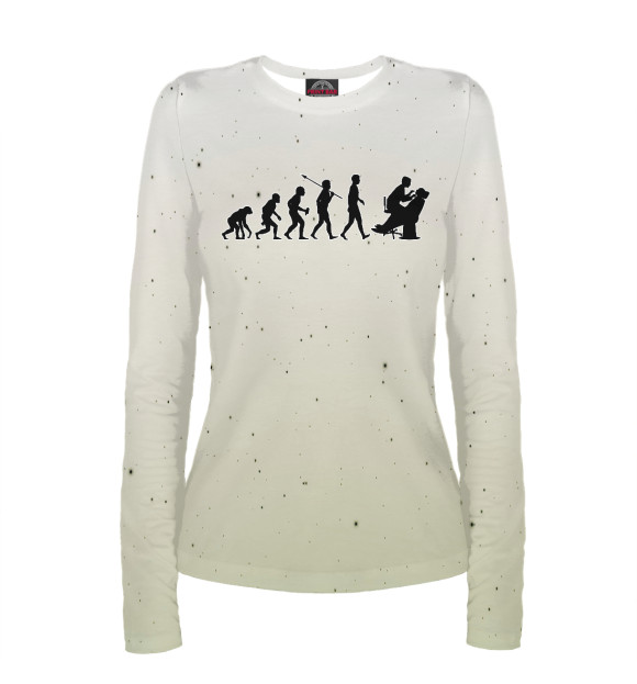 Женский лонгслив с изображением Dentist цвета Белый