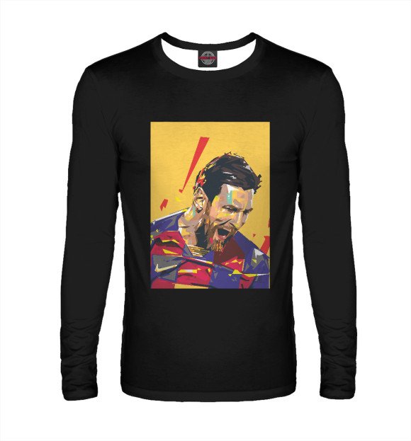 Мужской лонгслив с изображением Messi цвета Белый