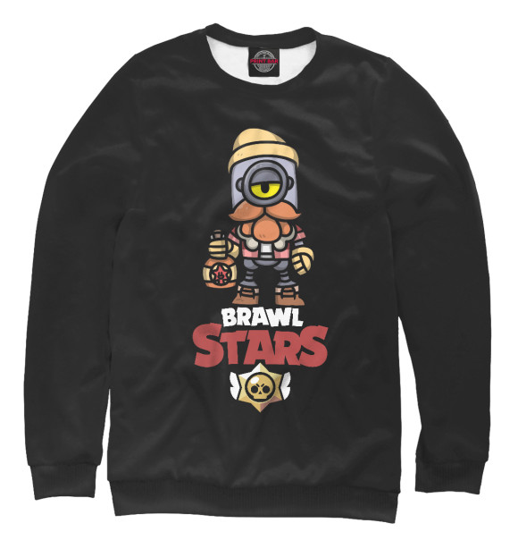 Свитшот для девочек с изображением Brawl Stars цвета Белый