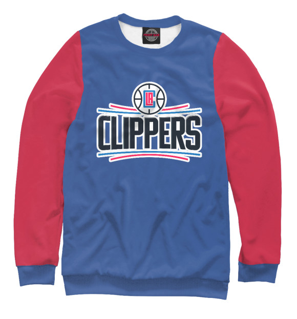 Мужской свитшот с изображением Los Angeles Clippers цвета Белый