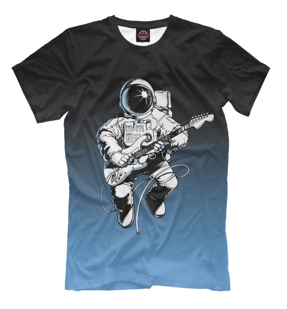 Мужская футболка с изображением Space rock цвета Белый