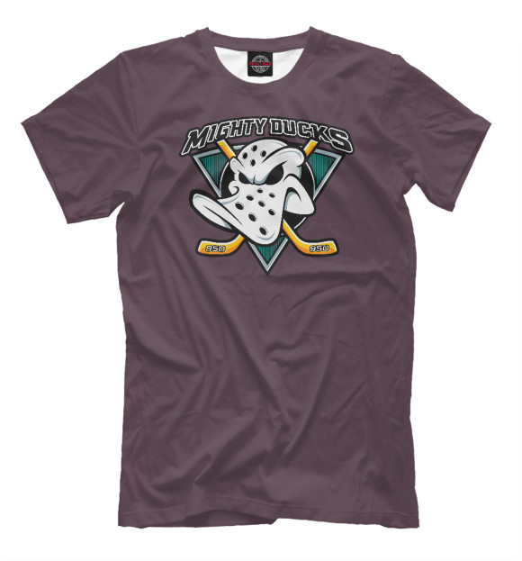 Мужская футболка с изображением Anaheim Mighty Ducks цвета Белый