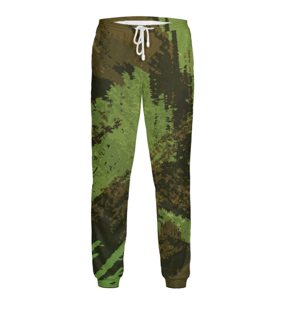 Мужские спортивные штаны с изображением Камуфляж цвета Белый