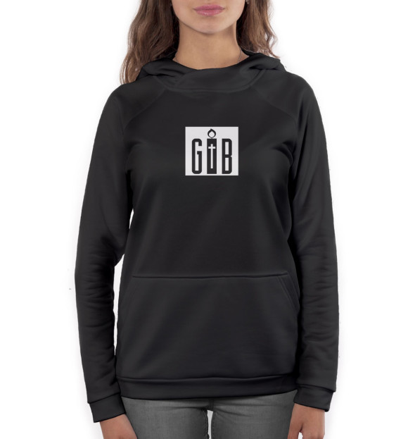 Женское худи с изображением Дима Масленников цвета Белый