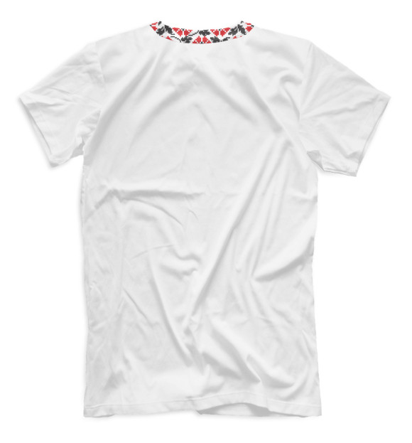 Мужская футболка с изображением Вышивка цвета Белый