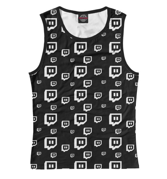 Майка для девочки с изображением Twitch цвета Белый