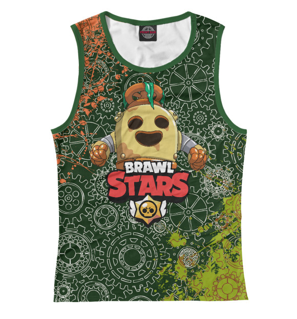 Женская майка с изображением Brawl Stars Spike цвета Белый