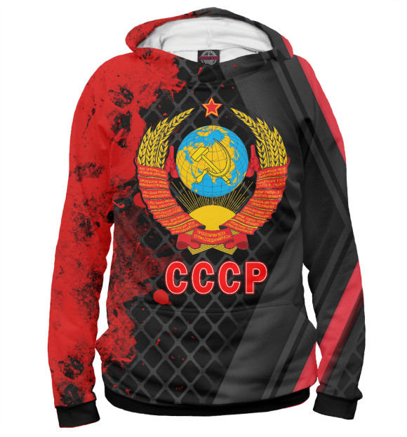 Женское худи с изображением СССР 80e цвета Белый