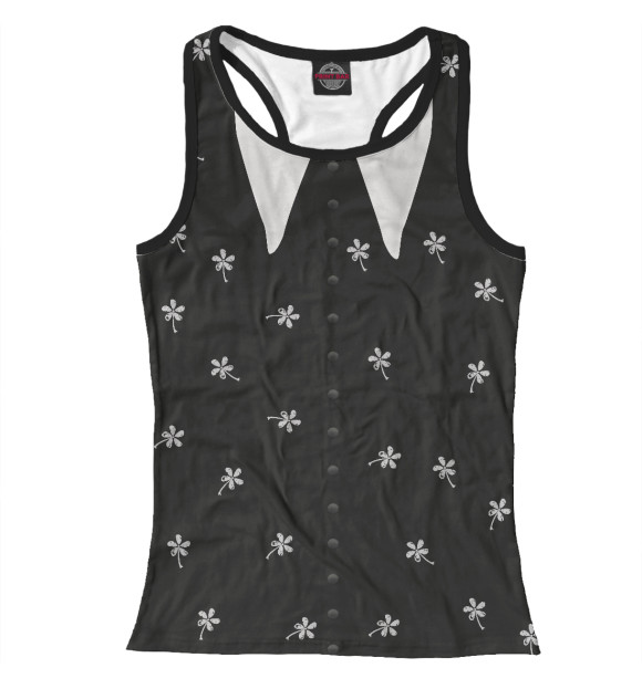 Женская майка-борцовка с изображением Уэнсдэй цвета Белый