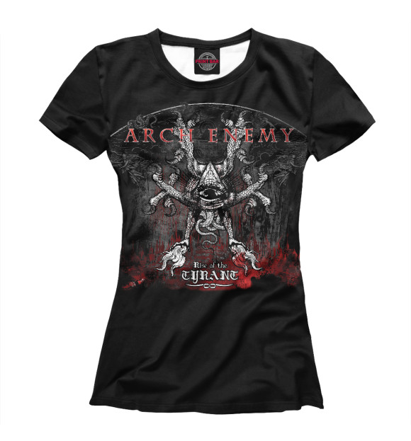 Футболка для девочек с изображением Archenemy цвета Белый