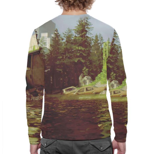 Мужской свитшот с изображением Элли The Last of Us цвета Белый