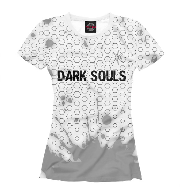 Женская футболка с изображением Dark Souls Glitch Light цвета Белый