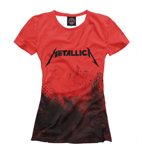 Женская футболка с изображением Metallica / Металлика цвета Белый