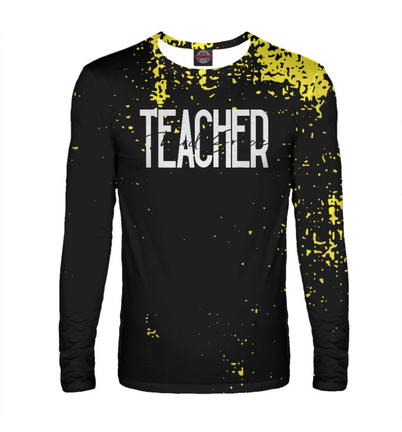 Мужской лонгслив с изображением Third Grade Teacher цвета Белый
