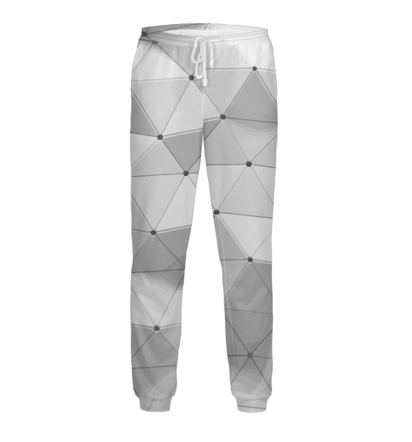 Мужские спортивные штаны с изображением 3D pattern / Vanguard цвета Белый