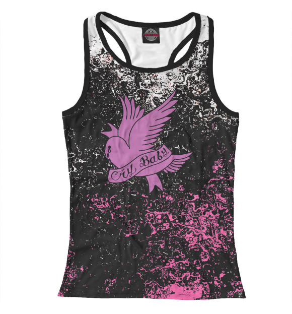 Женская майка-борцовка с изображением Lil Peep цвета Белый