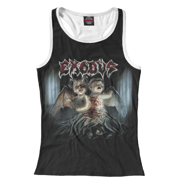 Женская майка-борцовка с изображением Exodus цвета Белый