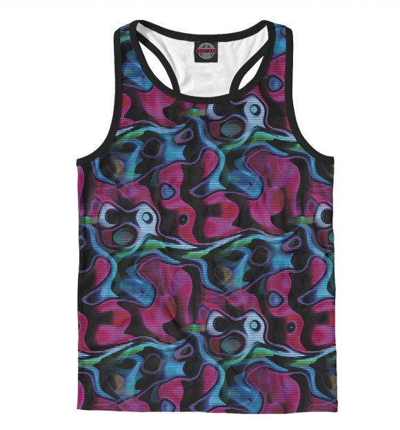 Мужская майка-борцовка с изображением Psycho Pink цвета Белый