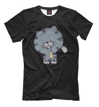 Мужская футболка Котик с мышкой