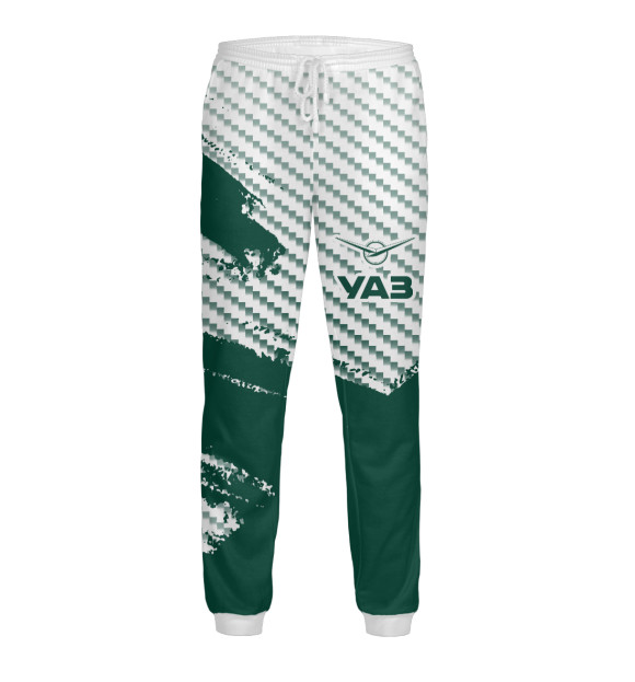 Мужские спортивные штаны с изображением УАЗ цвета Белый