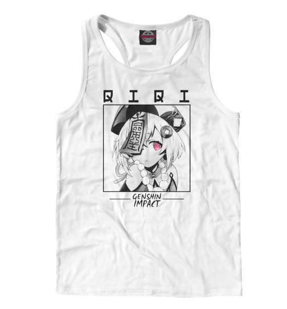 Мужская майка-борцовка с изображением Цици. Genshin Impact цвета Белый