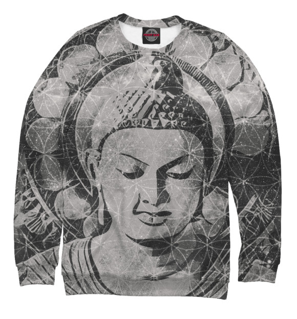 Свитшот для девочек с изображением Buddha цвета Белый