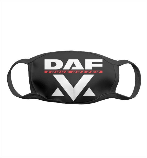 Маска тканевая с притом DAF \ Дальнобойщик цвета Белый Маска тканевая с изображением DAF \ Дальнобойщик цвета Белый