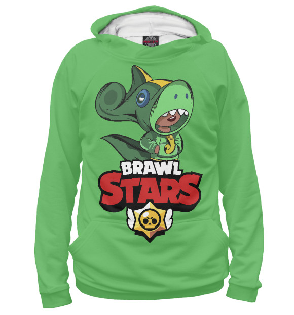 Мужское худи с изображением Brawl Stars цвета Белый