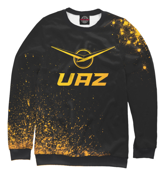 Мужской свитшот с изображением UAZ Gold Gradient цвета Белый