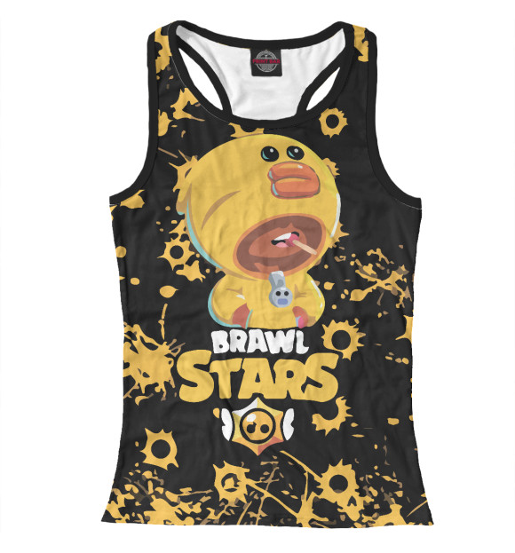 Женская майка-борцовка с изображением Brawl Stars цвета Белый