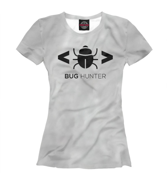 Футболка для девочек с изображением Bug hunter - for programmer цвета Белый