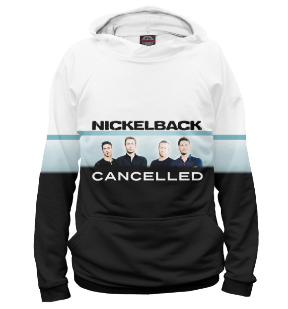 Мужское худи с изображением Nickelback цвета Белый