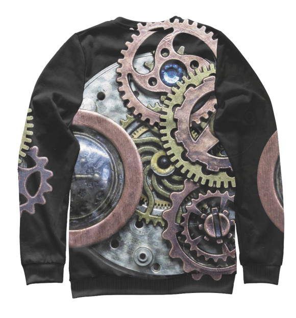 Женский свитшот с изображением Mechanical composition / Steampunk цвета Белый