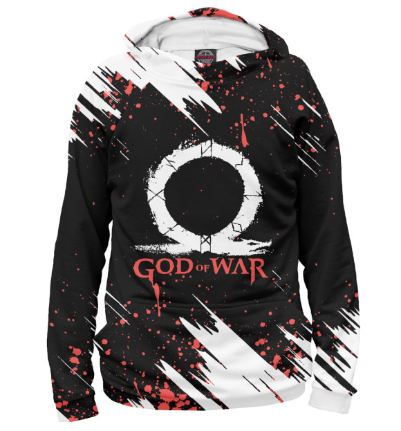Женское худи с изображением God of War цвета Белый