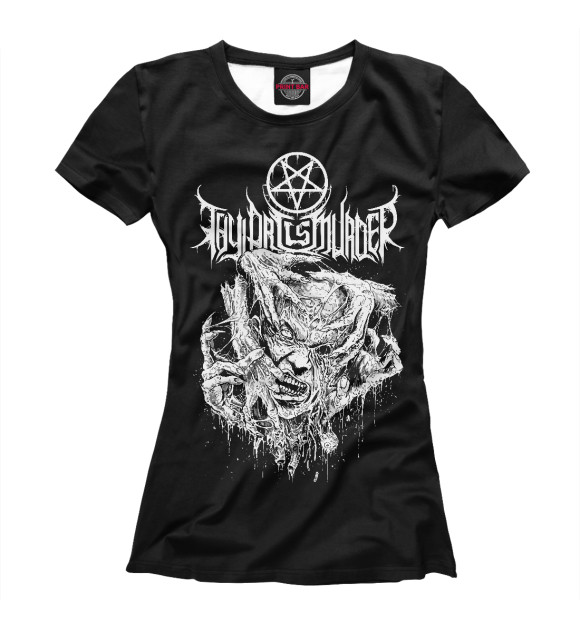 Женская футболка с изображением Thy Art Is Murder цвета Белый