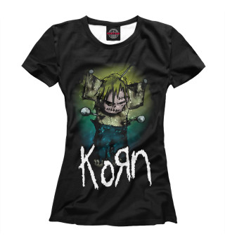 Женская футболка Korn кукла вуду