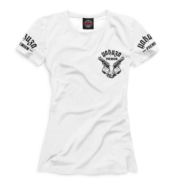 Женская футболка с изображением Yakuza цвета Белый