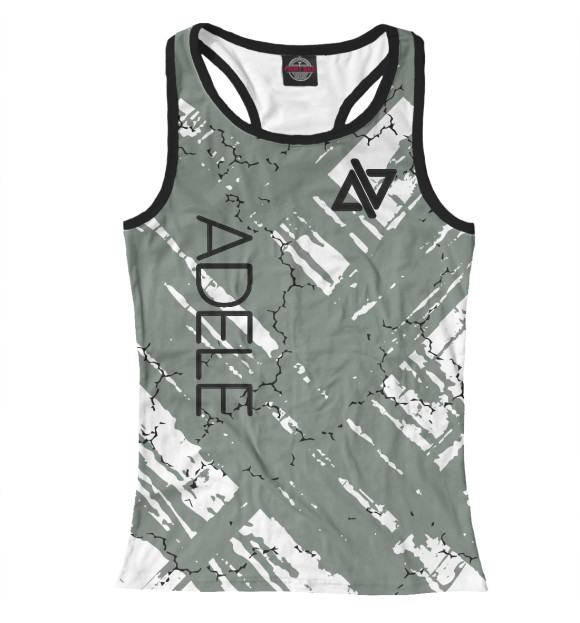 Женская майка-борцовка с изображением ADELE цвета Белый