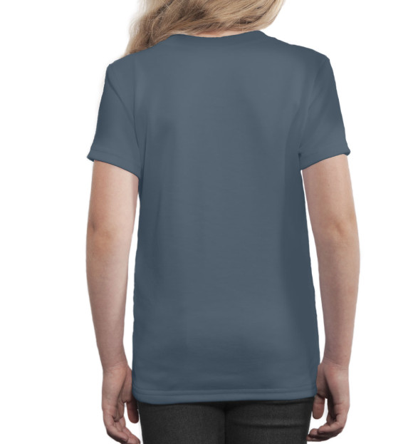 Футболка для девочек с изображением Богатырь цвета Белый