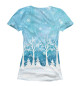 Женская футболка Снежный лес