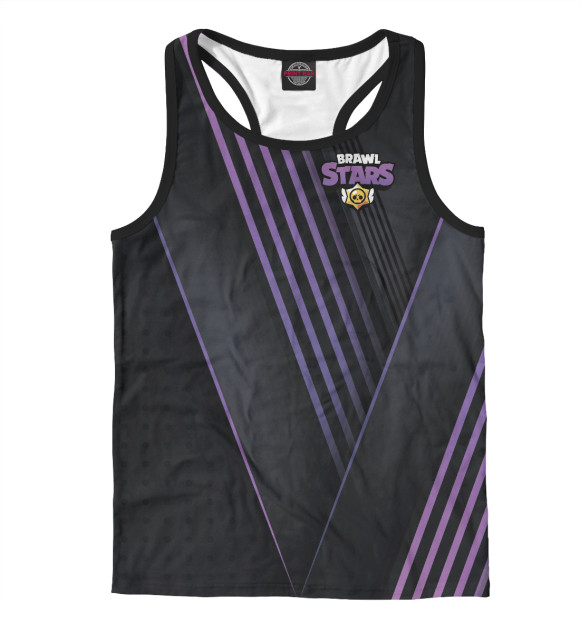 Мужская майка-борцовка с изображением Brawl Stars цвета Белый