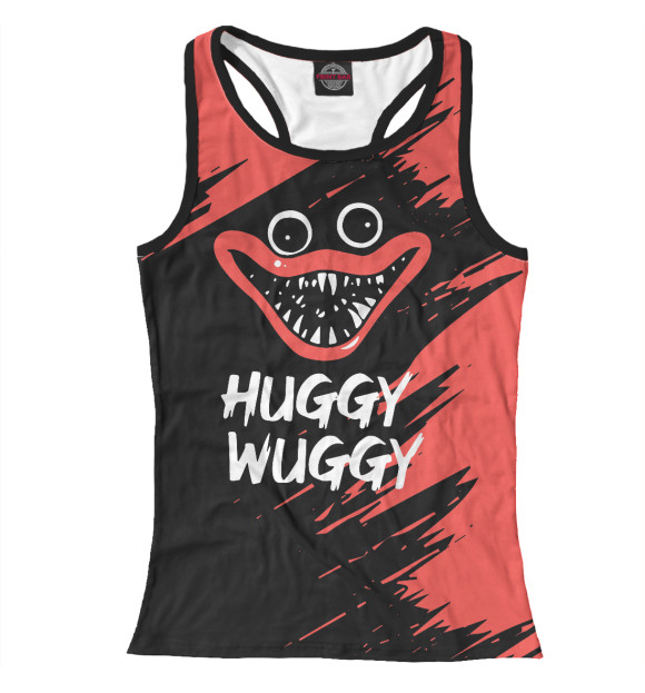 Женская майка-борцовка с притом Poppy Playtime цвета Белый Женская майка-борцовка с изображением Poppy Playtime цвета Белый