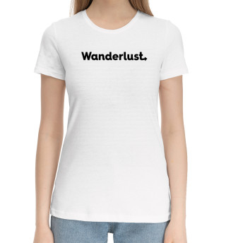 Хлопковая футболка для девочек Wanderlust