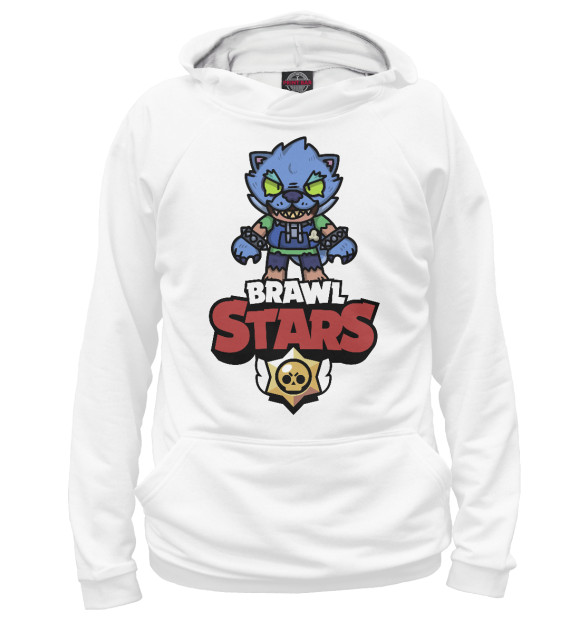 Мужское худи с изображением Brawl Stars цвета Белый