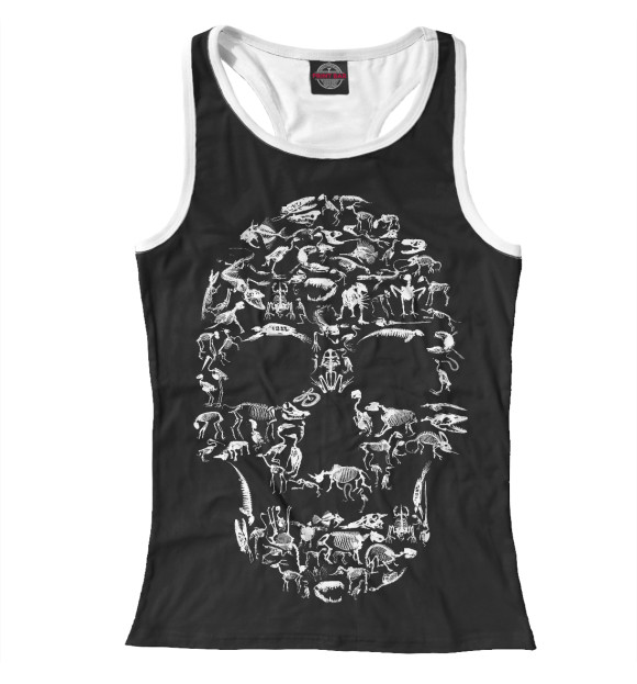 Женская майка-борцовка с изображением Береги природу цвета Белый