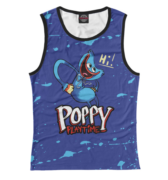 Майка для девочки с изображением Poppy Playtime Хагги Вагги цвета Белый