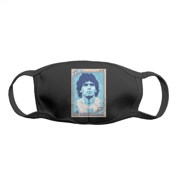 Маска тканевая с изображением Maradona цвета Белый