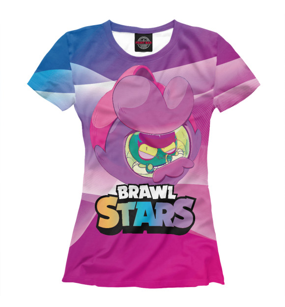 Футболка для девочек с изображением BrawlStars Eve Ева цвета Белый