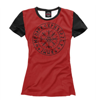 Женская футболка Рунический компас Вегвизир