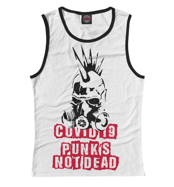 Майка для девочки с изображением Punk's not dead цвета Белый